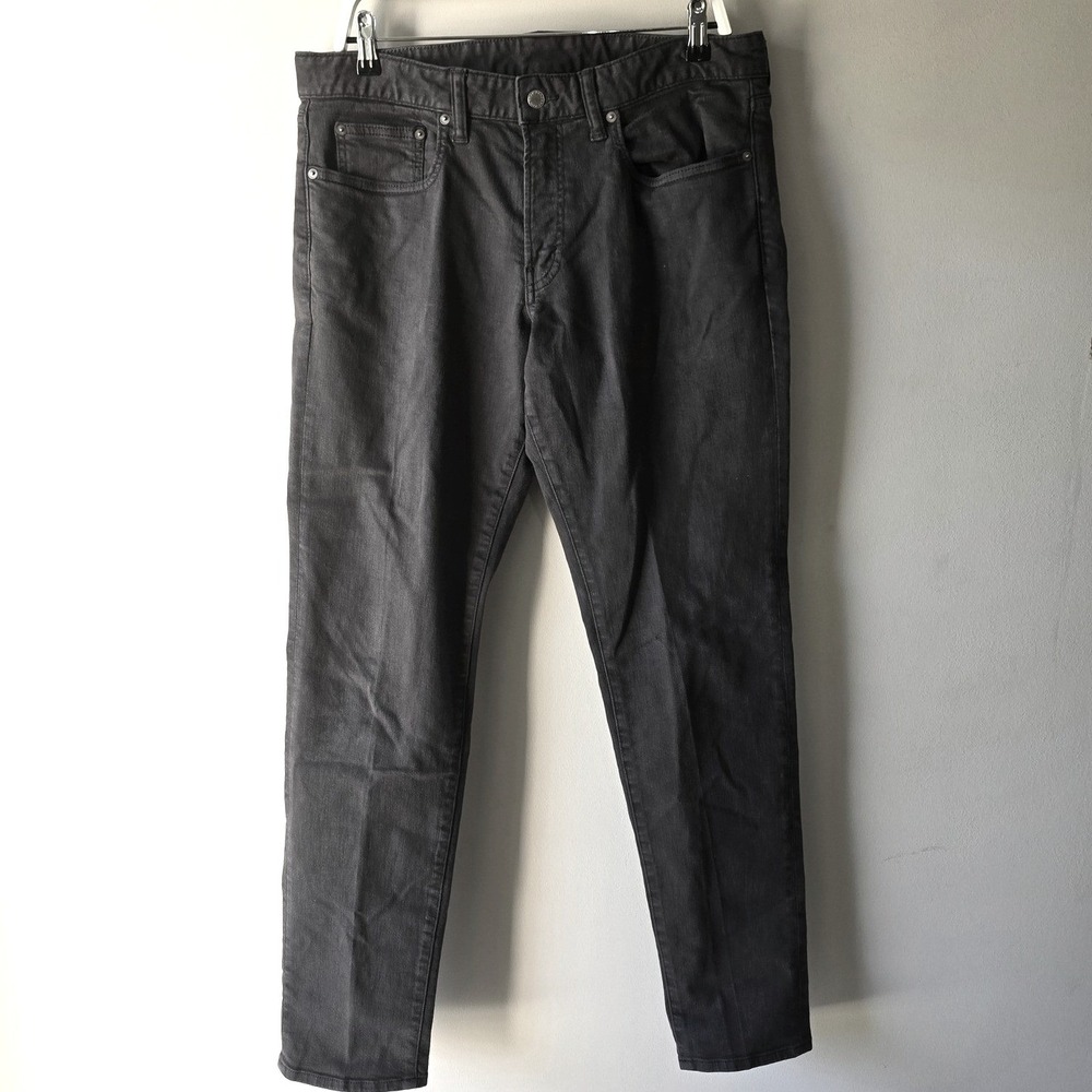 Bonobos Mens Gray Dark Wash Slim Fit Straight Leg Jeans Size 34x34